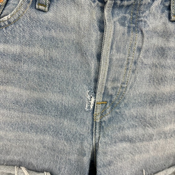 Levi's 501‎ 90's Denim Shorts Women's Size 24 Blue Distressed Light Wash - Picture 5 of 16